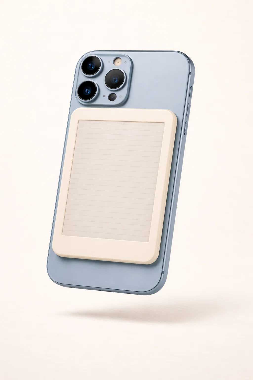 Reed e-ink reader attached to an iPhone